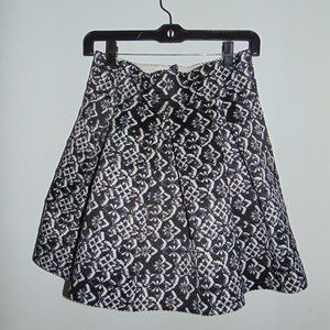 Xhilaration poofy shell skirt, black and white curtain fabric Punk Pin-up Medium